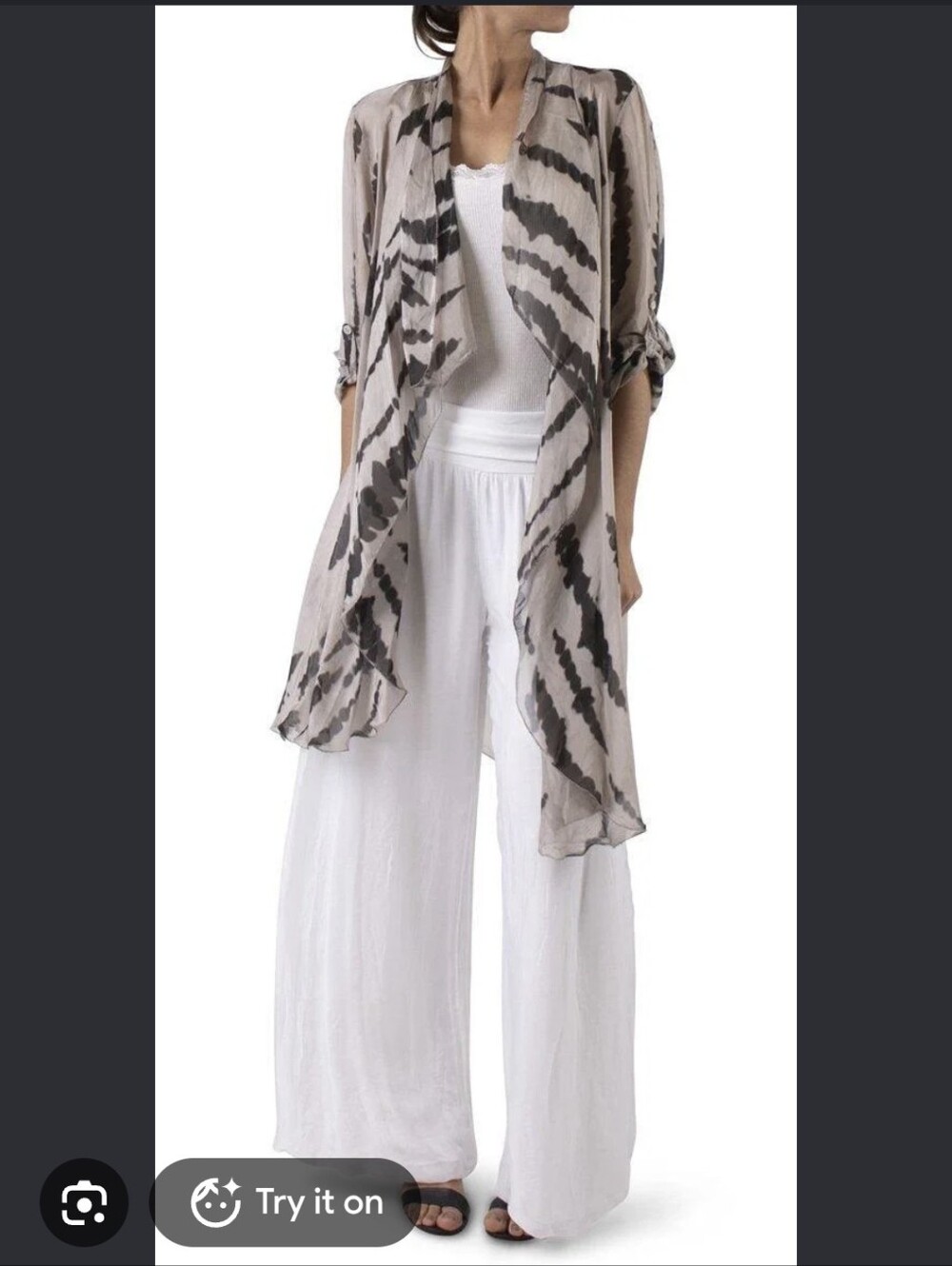 Gigi Moda Portici Stripe Tye Die Cardigan Silk & Viscose